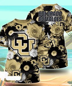 Colorado Buffaloes NCAA Floral Tshirt For Fans, Summer Football Shirts