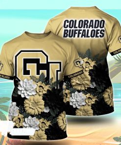 Colorado Buffaloes NCAA Flower Tshirt For Fans, Summer Football Shirts