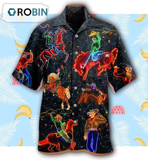 Cowboy Neon Love Life Love Cool Hawaiian Shirt