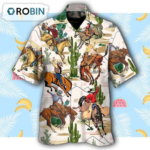 Cowboy Western Desert And Cactus Tropical Hawaiian Shirt