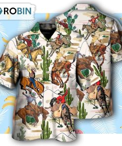 Cowboy Western Desert And Cactus Tropical Hawaiian Shirt