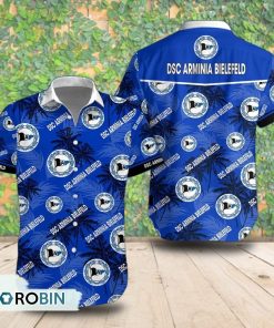 DSC Arminia Bielefeld Palm Tree Short Sleeve Shirt, Summer Hawaiian Shirt