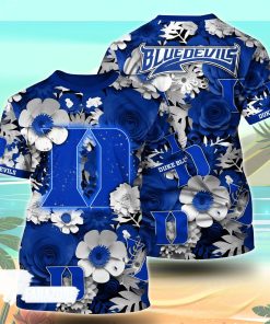 Duke Blue Devils NCAA Floral Tshirt For Fans, Summer Football Shirts