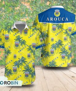 FC Arouca Palm Tree Short Sleeve Shirt, Summer Hawaiian Shirt