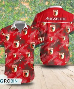 FC Augsburg Palm Tree Short Sleeve Shirt, Summer Hawaiian Shirt