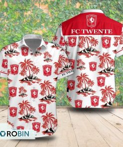 FC Twente Palm Island Short Sleeve Shirt, Summer Hawaiian Shirt