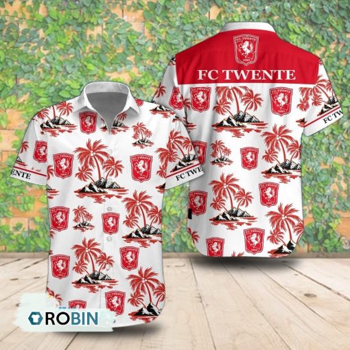 FC Twente Palm Island Short Sleeve Shirt, Summer Hawaiian Shirt