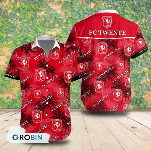 FC Twente Palm Tree Short Sleeve Shirt, Summer Hawaiian Shirt