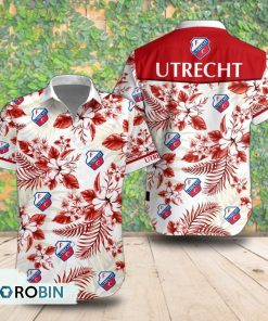 FC Utrecht Tropical Short Sleeve Shirt, Summer Hawaiian Shirt