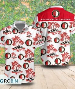 Feyenoord Rotterdam Palm Tree Short Sleeve Shirt, Summer Hawaiian Shirt Feyenoord Rotterdam Palm Tree Short Sleeve Shirt, Summer Hawaiian Shirt