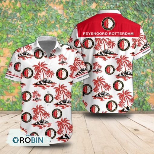 Feyenoord Rotterdam Palm Tree Short Sleeve Shirt, Summer Hawaiian Shirt
