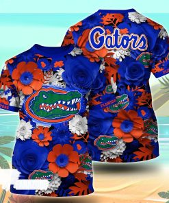 Florida Gators NCAA Floral Tshirt For Fans, Summer Football Shirts