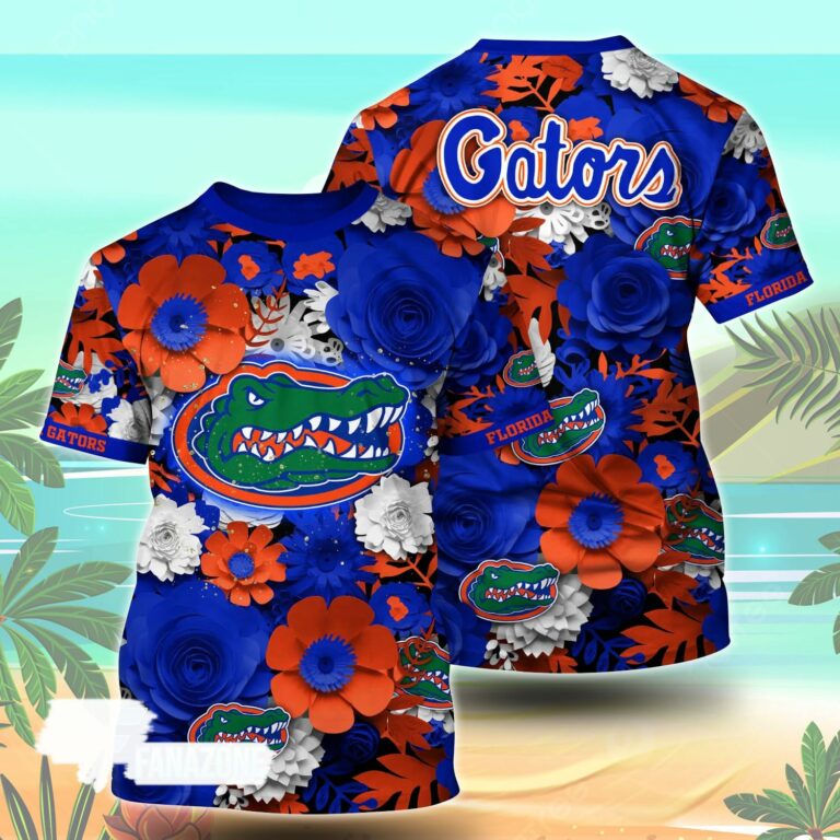 Florida Gators NCAA Floral Tshirt For Fans, Summer Football Shirts