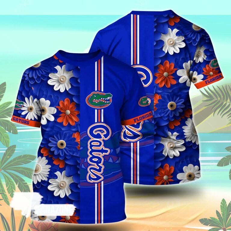 Florida Gators NCAA Florals Tshirt For Fans, Summer Football Shirts