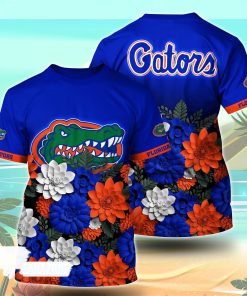 Florida Gators NCAA Flower Tshirt For Fans, Summer Football Shirts