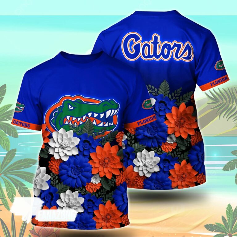 Florida Gators NCAA Flower Tshirt For Fans, Summer Football Shirts