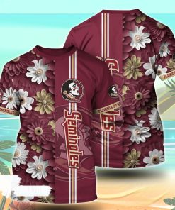 Florida State Seminoles NCAA Florals Tshirt For Fans, Summer Football Shirts