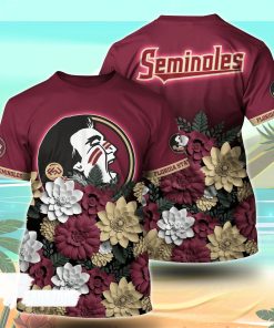 Florida State Seminoles NCAA Flower Tshirt For Fans, Summer Football Shirts