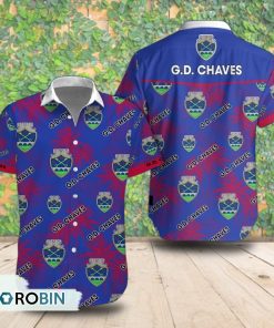 G.D. Chaves Palm Tree Short Sleeve Shirt, Summer Hawaiian Shirt G.D. Chaves Palm Tree Short Sleeve Shirt, Summer Hawaiian Shirt