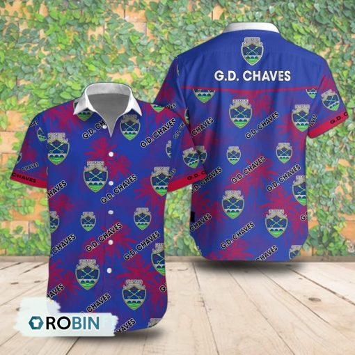 G.D. Chaves Palm Tree Short Sleeve Shirt, Summer Hawaiian Shirt