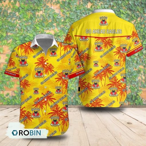 Go Ahead Eagles Palm Tree Short Sleeve Shirt, Summer Hawaiian Shirt