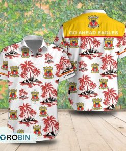 Go Ahead Eagles Tropical Tree Short Sleeve Shirt, Summer Hawaiian Shirt