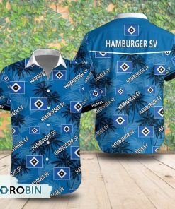 Hamburger SV Palm Tree Short Sleeve Shirt, Summer Hawaiian Shirt