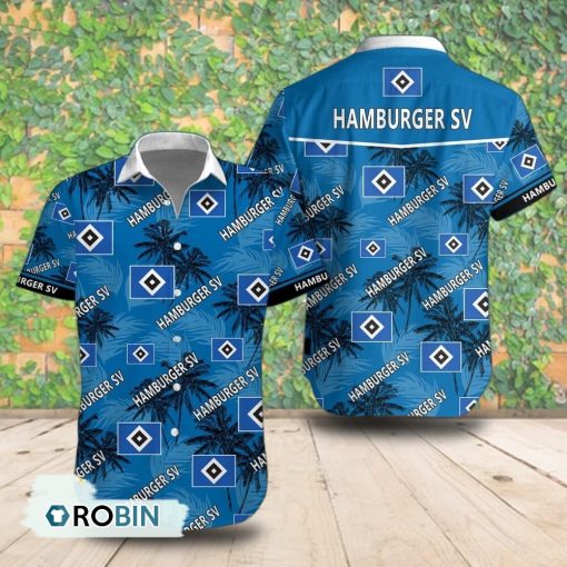 Hamburger SV Palm Tree Short Sleeve Shirt, Summer Hawaiian Shirt