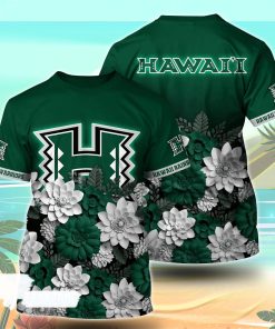 Hawaii Rainbow Warriors NCAA Flower Tshirt For Fans, Summer Football Shirts