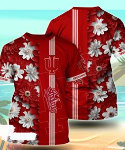 Indiana Hoosiers NCAA Florals Tshirt For Fans, Summer Football Shirts