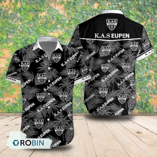 K.A.S. Eupen Palm Tree Short Sleeve Shirt, Summer Hawaiian Shirt