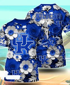 Kentucky Wildcats NCAA Floral Tshirt For Fans, Summer Football Shirts