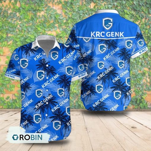 K.R.C. Genk Palm Tree Short Sleeve Shirt, Summer Hawaiian Shirt