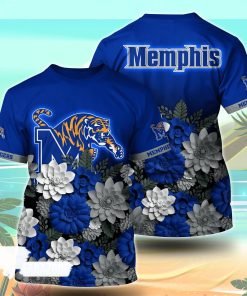 Memphis Tigers NCAA Flower Tshirt For Fans, Summer Football Shirts