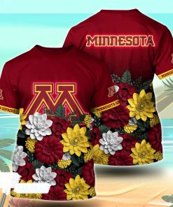 Minnesota Golden Gophers NCAA Floral Tshirt For Fans, Summer Football Shirts