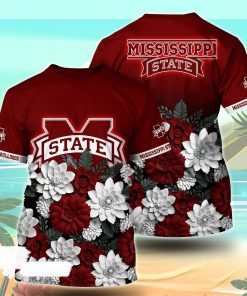 Mississippi State Bulldogs NCAA Floral Tshirt For Fans, Summer Football Shirts