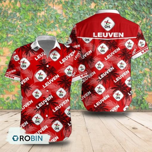 Oud-Heverlee Leuven Palm Tree Short Sleeve Shirt, Summer Hawaiian Shirt