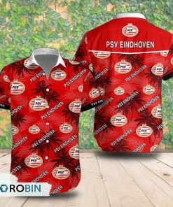 PSV Eindhoven Palm Tree Short Sleeve Shirt, Summer Hawaiian Shirt