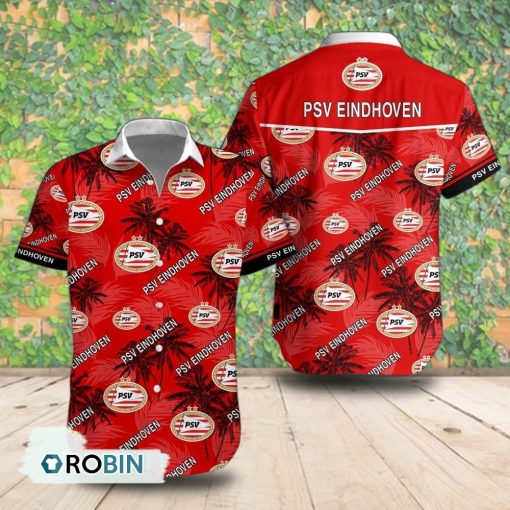 PSV Eindhoven Palm Tree Short Sleeve Shirt, Summer Hawaiian Shirt