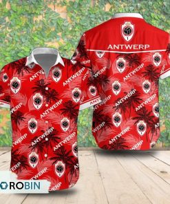 Royal Antwerp F.C Palm Tree Short Sleeve Shirt, Summer Hawaiian Shirt