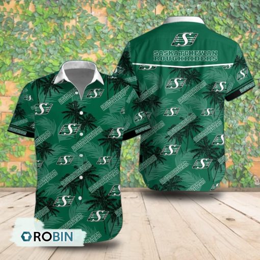 Saskatchewan Roughriders Palm Tree Short Sleeve Shirt, Summer Hawaiian Shirt
