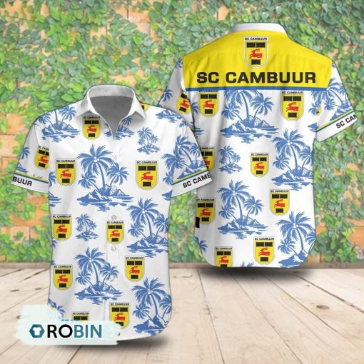 SC Cambuur Palm Tree Short Sleeve Shirt, Summer Hawaiian Shirt