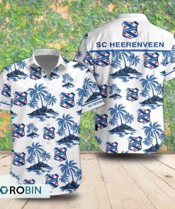 SC Heerenveen Palm Island Short Sleeve Shirt, Summer Hawaiian Shirt