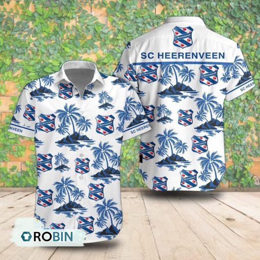 SC Heerenveen Palm Island Short Sleeve Shirt, Summer Hawaiian Shirt