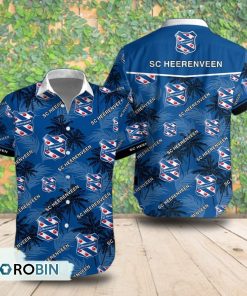 SC Heerenveen Palm Tree Short Sleeve Shirt, Summer Hawaiian Shirt