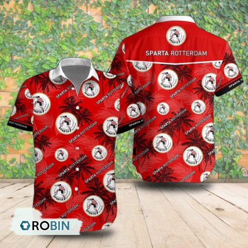 Sparta Rotterdam Palm Tree Short Sleeve Shirt, Summer Hawaiian Shirt
