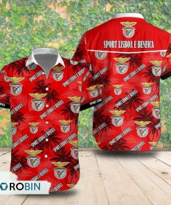 Sport Lisboa e Benfica Palm Tree Short Sleeve Shirt, Summer Hawaiian Shirt