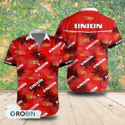Union Berlin Palm Tree Short Sleeve Shirt, Summer Hawaiian Shirt