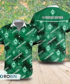 Werder Bremen Palm Tree Short Sleeve Shirt, Summer Hawaiian Shirt