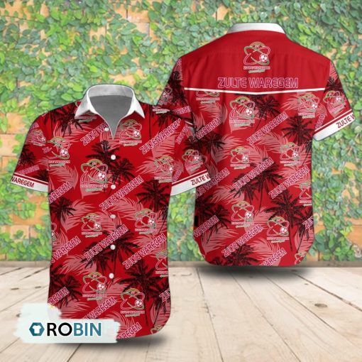 Zulte Waregem Palm Tree Short Sleeve Shirt, Summer Hawaiian Shirt